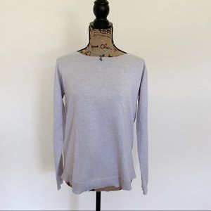 cable & guage heather grey sweater